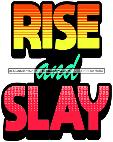 Hustle Quotes Rise Slay Focused Intelligent Motivated  SVG Cutting Files For Silhouette Cricut