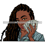 Sexy Gangster Diva Gangsta Woman Holding Money Spread Dreadlock Hairstyle Badass Hustler Hustling Savage Melanin Nubian Hipster Ghetto Street Girl SVG JPG PNG Vector Clipart Cricut Silhouette Cut Cutting