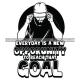 Sexy Black Man Hustle Quote Baseball Cap Short Sleeve T-Shirt Fashion Style B/W SVG JPG PNG Vector Clipart Cricut Silhouette Cut Cutting