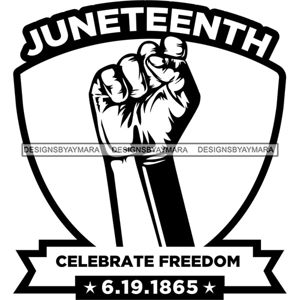 Juneteenth Celebration June 19 Emancipation Freedom Holiday African American History  SVG PNG JPG Vector Cutting Files