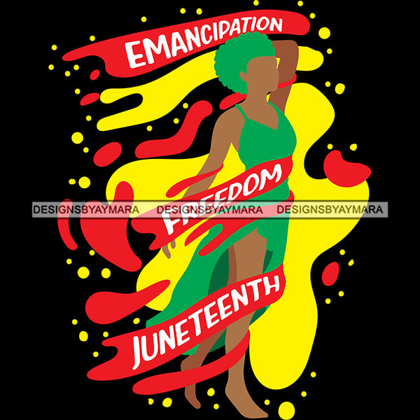 Juneteenth Black History Slavery June 19 Justice Freeish Since 1865 Freedom 1865 Emancipation Equality Independence Proclamation SVG JPG PNG Vector Cricut Silhouette Cutting
