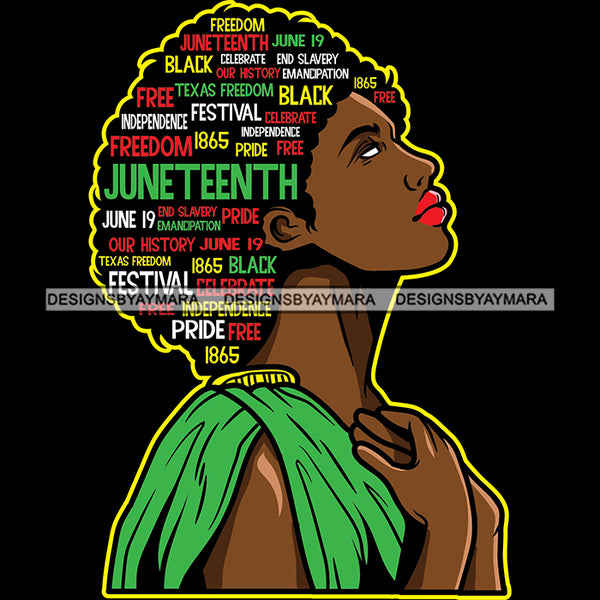 Juneteenth Black History Slavery June 19 Justice Freeish Since 1865 Freedom 1865 Emancipation Equality Independence Proclamation SVG JPG PNG Vector Cricut Silhouette Cutting