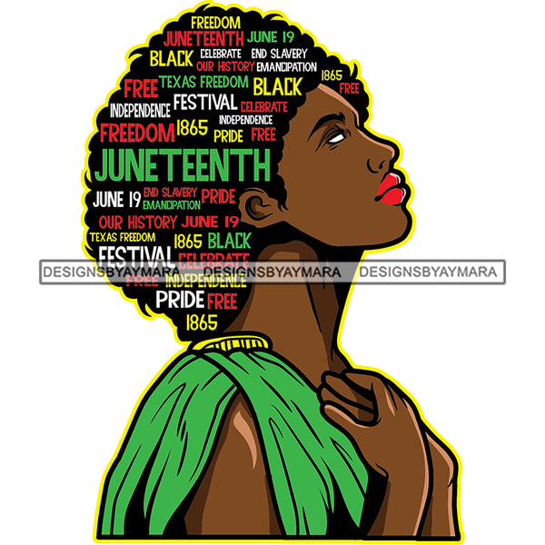 Juneteenth Black History Slavery June 19 Justice Freeish Since 1865 Freedom 1865 Emancipation Equality Independence Proclamation SVG JPG PNG Vector Cricut Silhouette Cutting