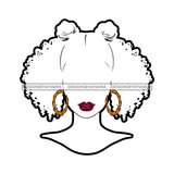 White Silhouette Woman Face Red Lips Hoop Earrings Afro Puff JPG PNG  Clipart Cricut Silhouette Cut Cutting