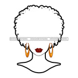 White Afro Silhouette Woman  Red Lips  Afro  JPG PNG  Clipart Cricut Silhouette Cut Cutting