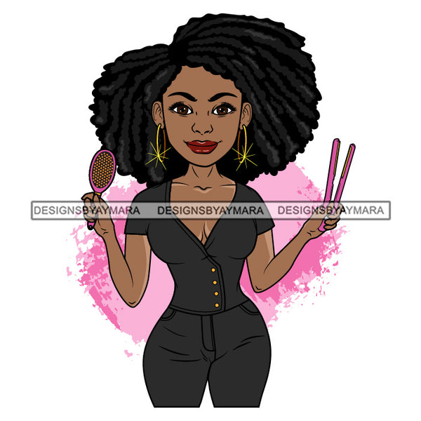 Bundle 5 Lola Beauty Salon Make Up Artist Business Owner Element Logo Melanin African American Woman Black Girl Magic SVG JPG PNG Layered Cutting Files For Silhouette Cricut and More