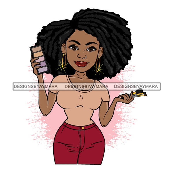 Bundle 5 Lola Beauty Salon Make Up Artist Business Owner Element Logo Melanin African American Woman Black Girl Magic SVG JPG PNG Layered Cutting Files For Silhouette Cricut and More