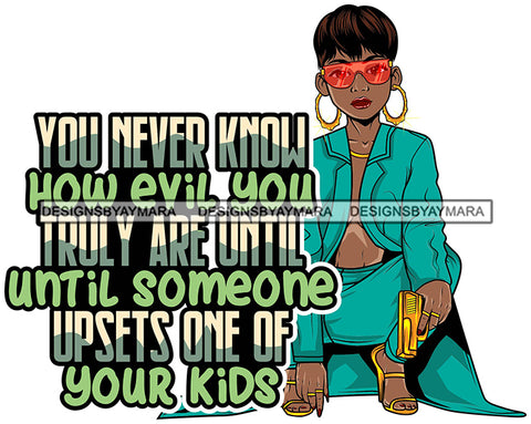 Afro Lola Gangster Lady Caring Gun Don't Mess With My Family Life Quotes .SVG Cutting Files For Silhouette Cricut and More!