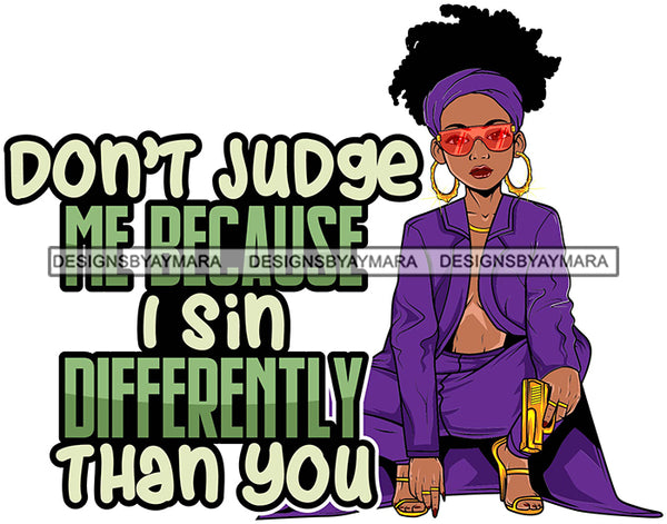 Afro Lola Gangster Lady Caring Gun Don't Mess With My Family Life Quotes .SVG Cutting Files For Silhouette Cricut and More!