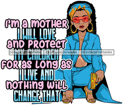 Afro Lola Gangster Lady Caring Gun Don't Mess With My Family Life Quotes .SVG Cutting Files For Silhouette Cricut and More!