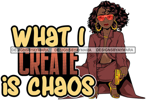Afro Lola Gangster Lady Caring Gun Don't Mess With My Family Life Quotes .SVG Cutting Files For Silhouette Cricut and More!