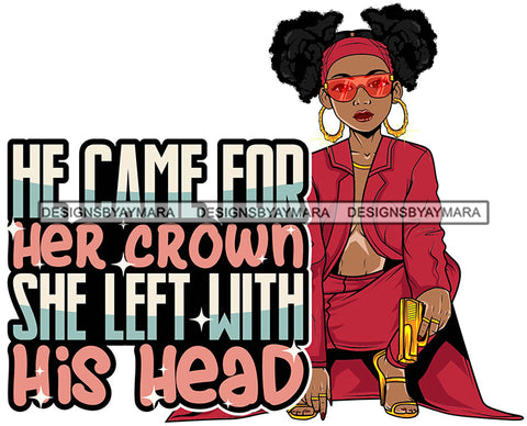 Afro Lola Gangster Lady Caring Gun Don't Mess With My Family Life Quotes .SVG Cutting Files For Silhouette Cricut and More!