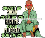 Afro Lola Gangster Lady Caring Gun Don't Mess With My Family Life Quotes .SVG Cutting Files For Silhouette Cricut and More!