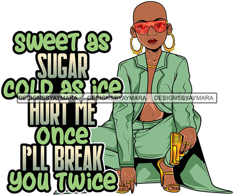 Afro Lola Gangster Lady Caring Gun Don't Mess With My Family Life Quotes .SVG Cutting Files For Silhouette Cricut and More!