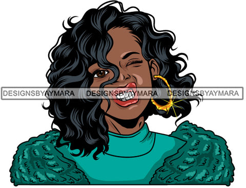 Afro Lola Urban Babe Hot Girl Black Woman Face Swag Bamboo Earrings Hip Hop Girl .SVG Cutting Files For Silhouette Cricut and More!