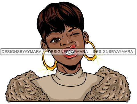 Afro Lola Urban Babe Hot Girl Black Woman Face Swag Bamboo Earrings Hip Hop Girl .SVG Cutting Files For Silhouette Cricut and More!