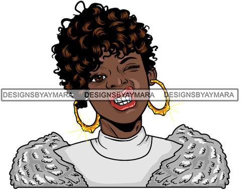 Afro Lola Urban Babe Hot Girl Black Woman Face Swag Bamboo Earrings Hip Hop Girl .SVG Cutting Files For Silhouette Cricut and More!