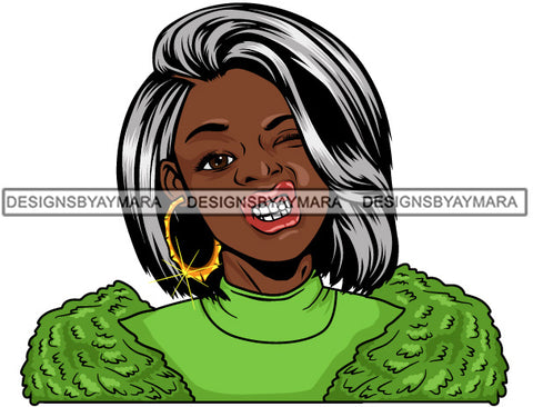 Afro Lola Urban Babe Hot Girl Black Woman Face Swag Bamboo Earrings Hip Hop Girl .SVG Cutting Files For Silhouette Cricut and More!