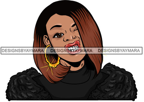 Afro Lola Urban Babe Hot Girl Black Woman Face Swag Bamboo Earrings Hip Hop Girl .SVG Cutting Files For Silhouette Cricut and More!