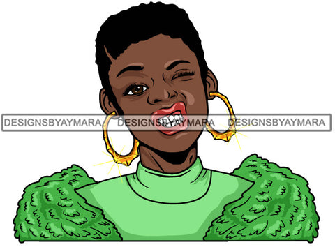 Afro Lola Urban Babe Hot Girl Black Woman Face Swag Bamboo Earrings Hip Hop Girl .SVG Cutting Files For Silhouette Cricut and More!