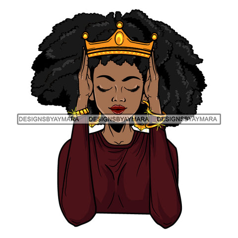 Afro Beautiful Lola Queen Boss Lady Black Woman Nubian Melanin Popping  SVG Cutting Files For Silhouette Cricut and More