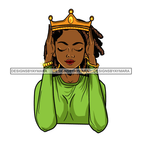 Afro Beautiful Lola Queen Boss Lady Black Woman Nubian Melanin Popping  SVG Cutting Files For Silhouette Cricut and More