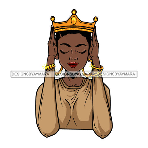 Afro Beautiful Lola Queen Boss Lady Black Woman Nubian Melanin Popping  SVG Cutting Files For Silhouette Cricut and More