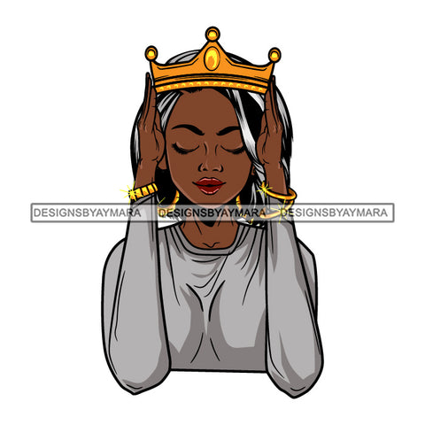 Afro Beautiful Lola Queen Boss Lady Black Woman Nubian Melanin Popping  SVG Cutting Files For Silhouette Cricut and More