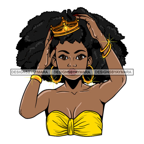 Afro Beautiful Lola Queen Boss Lady Black Woman Nubian Melanin Popping  SVG Cutting Files For Silhouette Cricut and More