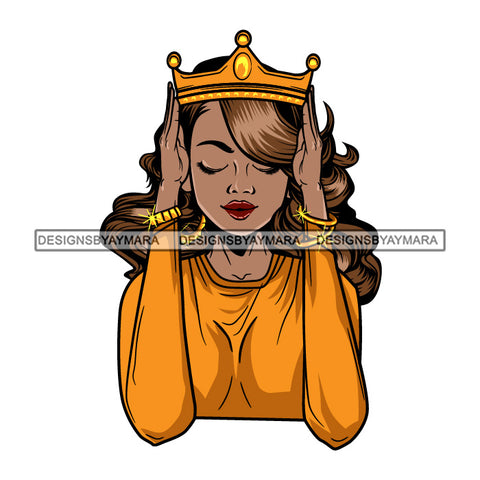 Afro Beautiful Lola Queen Boss Lady Black Woman Nubian Melanin Popping  SVG Cutting Files For Silhouette Cricut and More