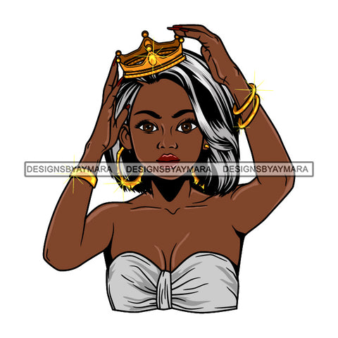 Afro Beautiful Lola Queen Boss Lady Black Woman Nubian Melanin Popping  SVG Cutting Files For Silhouette Cricut and More