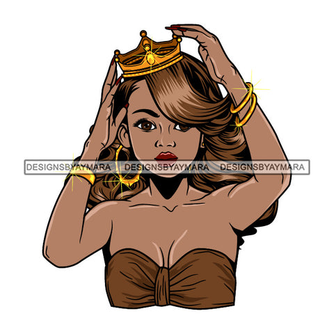 Afro Beautiful Lola Queen Boss Lady Black Woman Nubian Melanin Popping  SVG Cutting Files For Silhouette Cricut and More