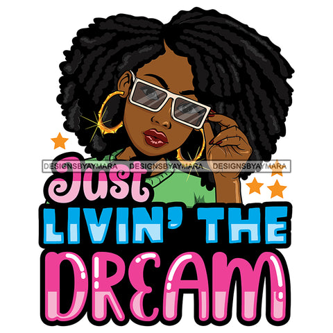 Afro Black Woman Portrait Life Quote Sunglasses Green Top Afro Hairstyle SVG JPG PNG Vector Designs Cutting Files For Circuit Silhouette