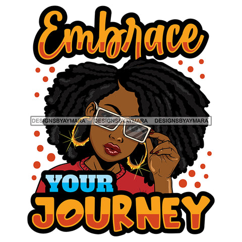 Afro Black Woman Portrait Life Quote Sunglasses Red Top Afro Hairstyle SVG JPG PNG Vector Designs Cutting Files For Circuit Silhouette