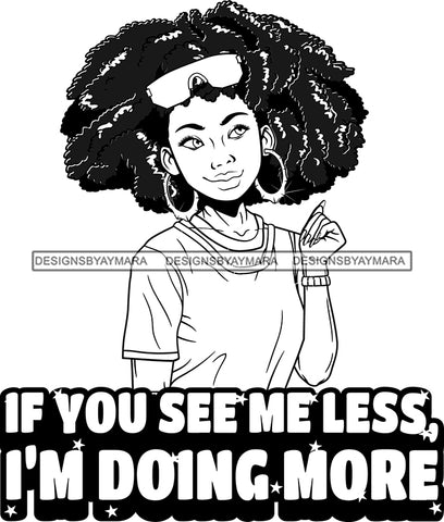 Afro Lola Hustle Black Woman Life Quotes Hoop Earrings B/W Afro Hair Style SVG Cutting Files For Silhouette  Cricut