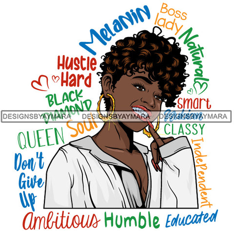 Afro Lola Diamond Teeth Hustle Goddess Life Quotes Urban Girl Pretty Woman .SVG Cutting Files For Silhouette Cricut and More!