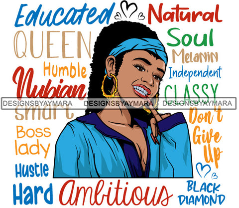 Afro Lola Diamond Teeth Hustle Goddess Life Quotes Urban Girl Pretty Woman .SVG Cutting Files For Silhouette Cricut and More!