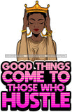Afro Lola Mom Wife Boss Lady Hustle Life Quotes .SVG Cutting Files For Silhouette Cricut and More!