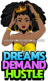 Afro Lola Mom Wife Boss Lady Hustle Life Quotes .SVG Cutting Files For Silhouette Cricut and More!