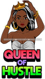 Afro Lola Mom Wife Boss Lady Hustle Life Quotes .SVG Cutting Files For Silhouette Cricut and More!