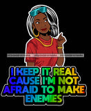 Afro Lola Queen Hustle Keep It Real Bamboo Jewelry Life Quotes Straight Hair Style SVG Cutting Files For Silhouette Cricut