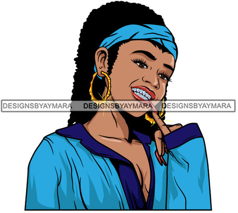 Afro Lola Diamond Teeth Hustle Goddess Urban Girl Pretty Woman .SVG Cutting Files For Silhouette Cricut and More!