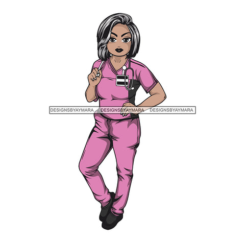 Lola Nurse Nursing Doctor Save Life Hero Medical Occupation SVG Cutting Files