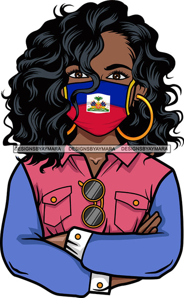 Bundle 20 Different Country Afro Divas Wearing Mask Proud Roots Pretty Women .SVG Cutting Files For Silhouette and Cricut and More!