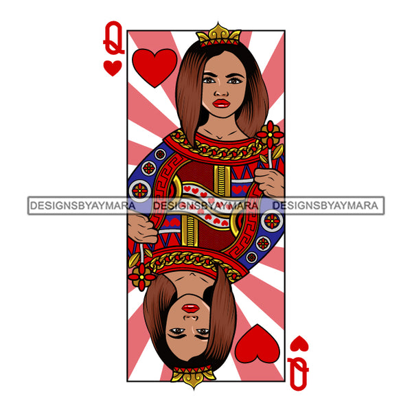 Afro Queen Lola Ace Casino Design Blackjack Poker Gambling Crown Royal SVG Cutting Files For Silhouette Cricut and More!