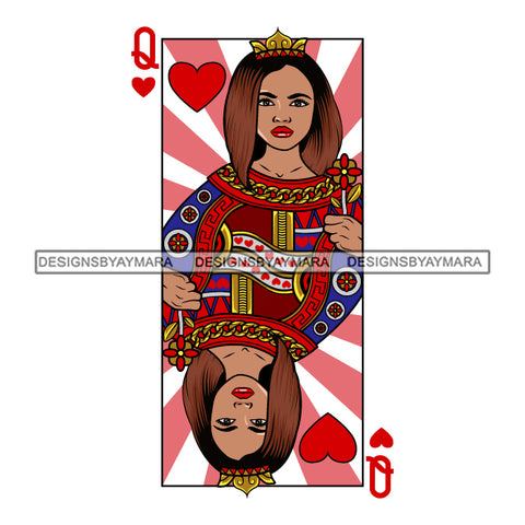 Afro Queen Lola Ace Casino Design Blackjack Poker Gambling Crown Royal SVG Cutting Files For Silhouette Cricut and More!