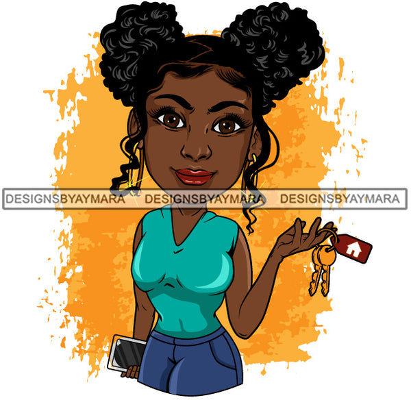 Bundle 20 Afro Lola Realtor Real State Broker House For Sale Rent Sold Melanin Afro Woman Layered Designs SVG JPG PNG Layered Cutting Files For Silhouette Cricut and More