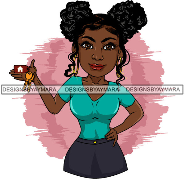 Bundle 20 Afro Lola Realtor Real State Broker House For Sale Rent Sold Melanin Afro Woman Layered Designs SVG JPG PNG Layered Cutting Files For Silhouette Cricut and More