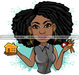 Bundle 20 Afro Lola Realtor Real State Broker House For Sale Rent Sold Melanin Afro Woman Layered Designs SVG JPG PNG Layered Cutting Files For Silhouette Cricut and More