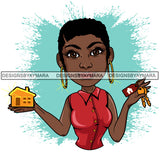 Bundle 20 Afro Lola Realtor Real State Broker House For Sale Rent Sold Melanin Afro Woman Layered Designs SVG JPG PNG Layered Cutting Files For Silhouette Cricut and More